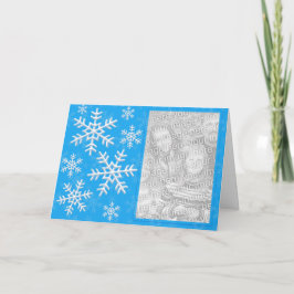 Benutzerdefinierte Foto-Karte mit Schneeflockenkas Feiertagskarte
