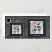 Benutzerdefinierte Foto-Karte, Schwarze Hochzeit o (Vorne/Hinten)