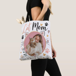 Benutzerdefinierte Foto Katze Mama Einkaufstasche Tasche