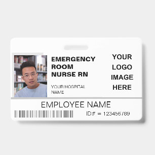 Benutzerdefinierte Foto-Krankenhaus-ID mit Logo Me Ausweis