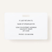 Benutzerdefinierte Foto-Krankenhauskennung mit Log Ausweis (Rückseite)