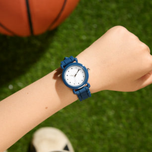 Benutzerdefinierte Foto-Kunst Kinder Blau Silikon- Armbanduhr