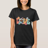 Benutzerdefinierte Foto Liebe Herz Blume Hippie T-Shirt (Vorderseite)