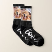 Benutzerdefinierte Foto-Liebe Paw Print Dog Socken (Paar)