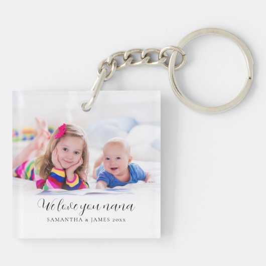 Benutzerdefinierte Foto-Liebe Sie Nana Names Year Schlüsselanhänger (Rückseite)