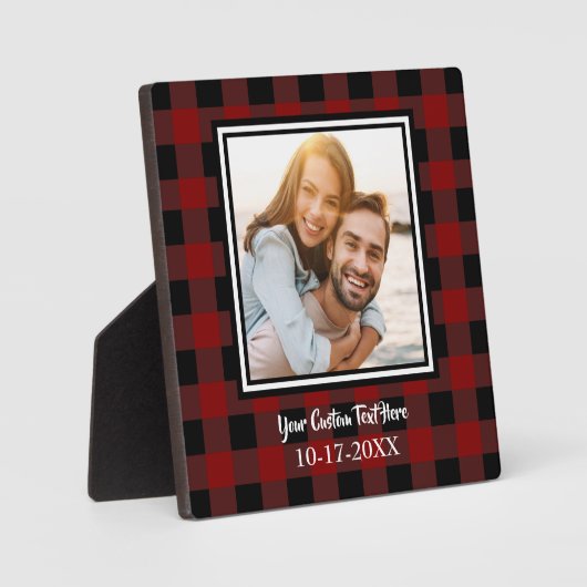 Benutzerdefinierte Foto-Lumberjack-Karierte Vorlag Fotoplatte (Vorderseite)