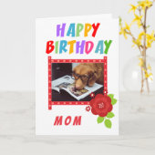 Benutzerdefinierte Foto Mama Geburtstagskarte Karte (Gelbe Blume)