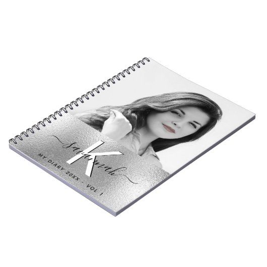 benutzerdefinierte Foto-Monogramm für Tagebuch (Linke Seite)