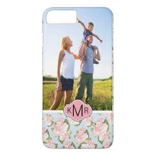 Benutzerdefinierte Foto- & Monogramm-Rosen mit bla Case-Mate iPhone Hülle