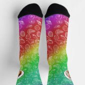 Benutzerdefinierte Foto-Name Meeresfrüchte Muster Socken (Oben)