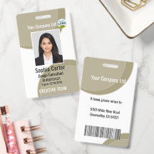 Benutzerdefinierte Foto Name Mitarbeiter ID Karte