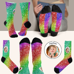 Benutzerdefinierte Foto Name Shellfish Muster Sock Socken