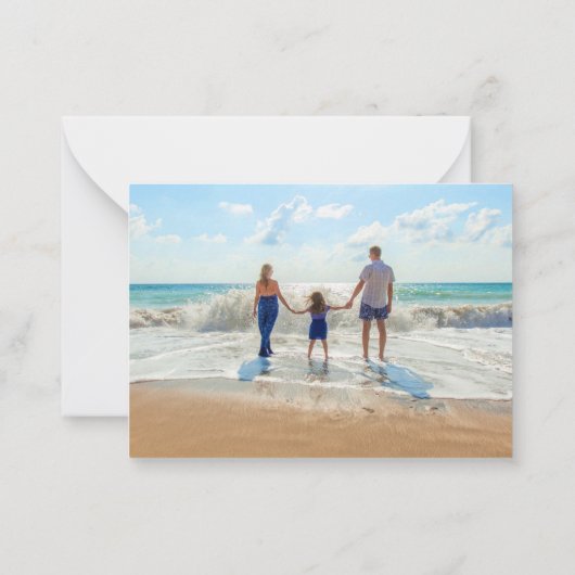 Benutzerdefinierte Foto-Note-Karte mit Ihren Fotos Mitteilungskarte (Rückseite)