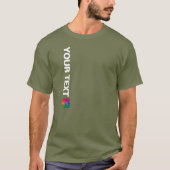 Benutzerdefinierte Foto- oder Logo-Ermüdung Grüne  T-Shirt (Vorderseite)