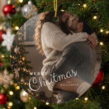 Benutzerdefinierte Foto-Ornamente Paar Weihnachten