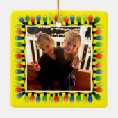 Benutzerdefinierte Foto-Party-Leuchten auf Gelb do Keramikornament (Rückseite)