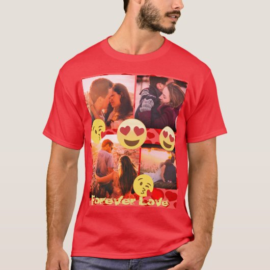 benutzerdefinierte Foto personalisierte Text Liebe T-Shirt (Vorderseite)