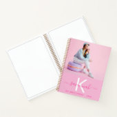 benutzerdefinierte Foto-Pink-Monogramm des Sketchb Notizblock (Innenseite)