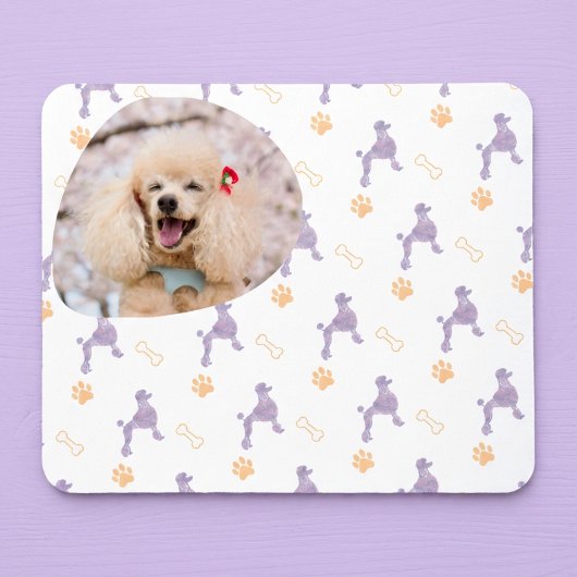 Benutzerdefinierte Foto-Pudel-Lavendel-Mauspad für Mousepad