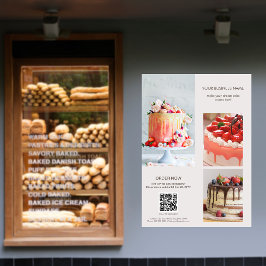 Benutzerdefinierte Foto QR-Code-Menü "Backbäckerei Poster