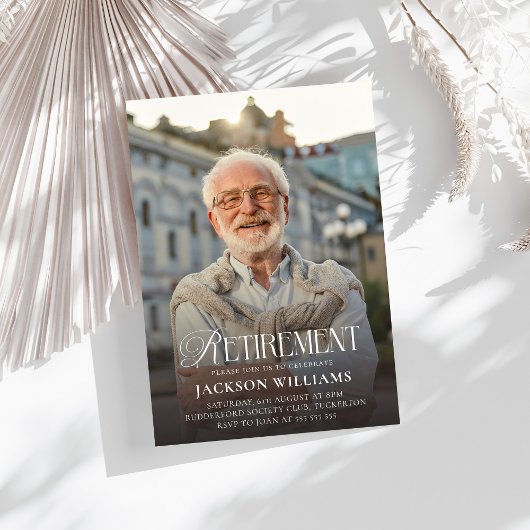 Benutzerdefinierte Foto-Ruhestandsfeier Einladung