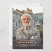 Benutzerdefinierte Foto-Ruhestandsfeier Einladung (Vorderseite)