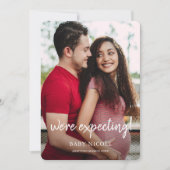 Benutzerdefinierte Foto-Schwangerschaft Ankündigung (Vorderseite)
