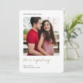 Benutzerdefinierte Foto-Schwangerschaftsankündigun Ankündigung (Stehend Vorderseite)