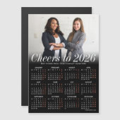 Benutzerdefinierte Foto Schwarzer Kalender 2026 Ma Magneteinladung (Vorne/Hinten)