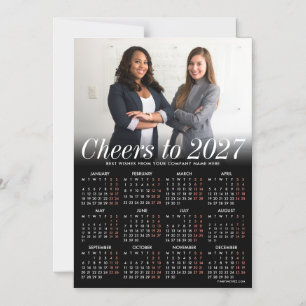 Benutzerdefinierte Foto Schwarzer Kalender 2026 Ma Magneteinladung