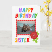 Benutzerdefinierte Foto-Schwester Geburtstagskarte Karte (Gelbe Blume)