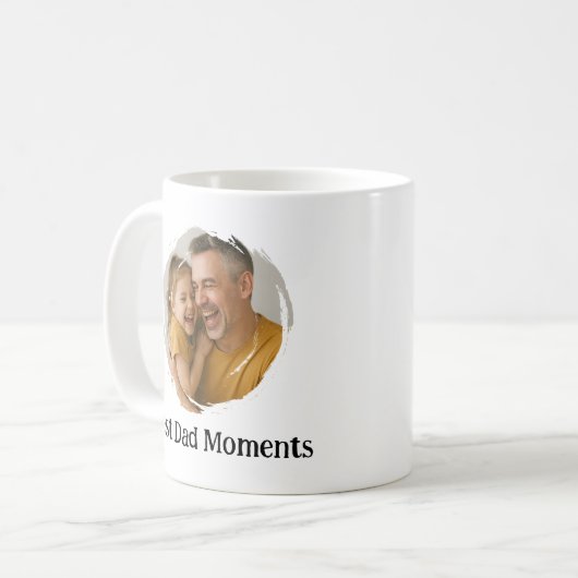 Benutzerdefinierte Foto-Tasse - Beste Vater-Moment Kaffeetasse (Vorderseite Links)