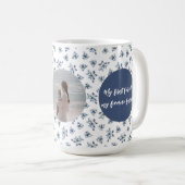 Benutzerdefinierte Foto-Tasse mit Blumen | Persona Kaffeetasse (VorderseiteRechts)