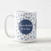 Benutzerdefinierte Foto-Tasse mit Blumen | Persona Kaffeetasse (Links)