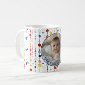 Benutzerdefinierte Foto-Tasse mit farbigem Punktmu Kaffeetasse (Vorderseite Links)