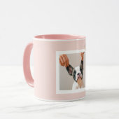 Benutzerdefinierte Foto-Tasse mit Pastellrosa Rahm Tasse (Vorderseite Links)
