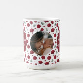 Benutzerdefinierte Foto-Tasse mit roten Blume | Mu Kaffeetasse (Mittel)