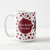 Benutzerdefinierte Foto-Tasse mit roten Blume | Mu Kaffeetasse (Links)