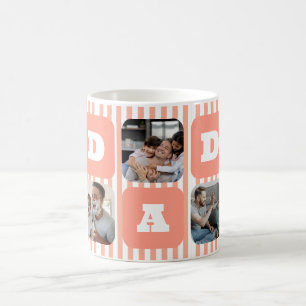 Benutzerdefinierte Foto-Tasse mit Streifenmuster f Kaffeetasse