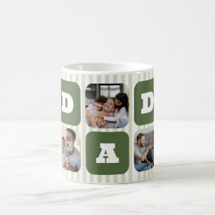 Benutzerdefinierte Foto-Tasse mit Streifenmuster f Kaffeetasse