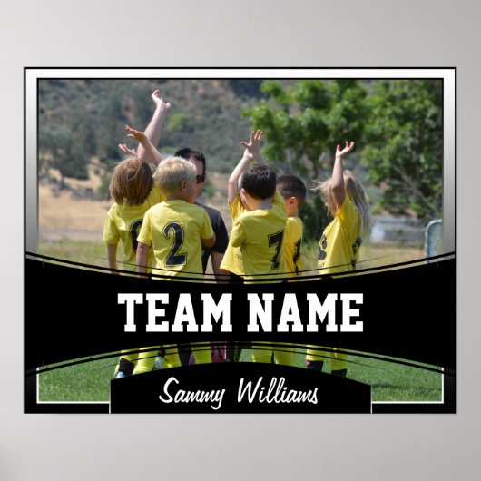 Benutzerdefinierte Foto-, Team- und Spielernamen-S Poster (Vorne)