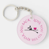 Benutzerdefinierte Foto-Text doppelseitig rosa ros Schlüsselanhänger (Vorderseite)