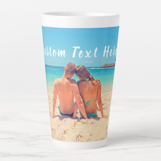 Benutzerdefinierte Foto Text Latte-Tasse Geschenk Milchtasse (Vorderseite)