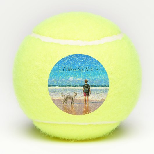 Benutzerdefinierte Foto Text Tennis Balls Ihre Hau Tennisbälle (Rückseite)