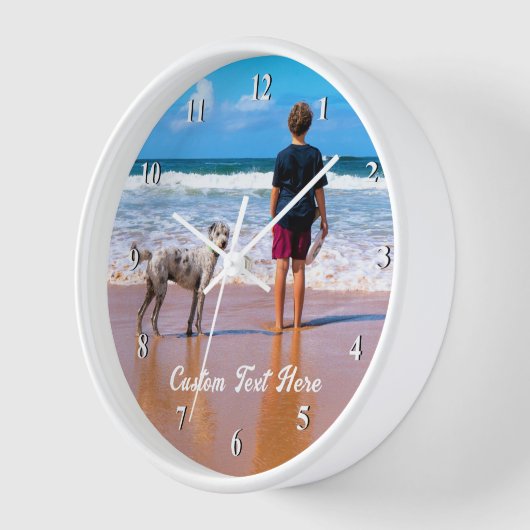 Benutzerdefinierte Foto-Textmauer Kleben Sie die F Uhr (Winkel)