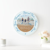 Benutzerdefinierte Foto-Uhr mit Fotos und Text Große Wanduhr (Zuhause)