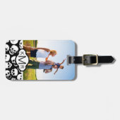 Benutzerdefinierte Foto- und Monogramm-Skulpturen  Gepäckanhänger (Vorderseite horizontal)