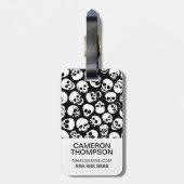 Benutzerdefinierte Foto- und Monogramm-Skulpturen  Gepäckanhänger (Rückseite vertikal)