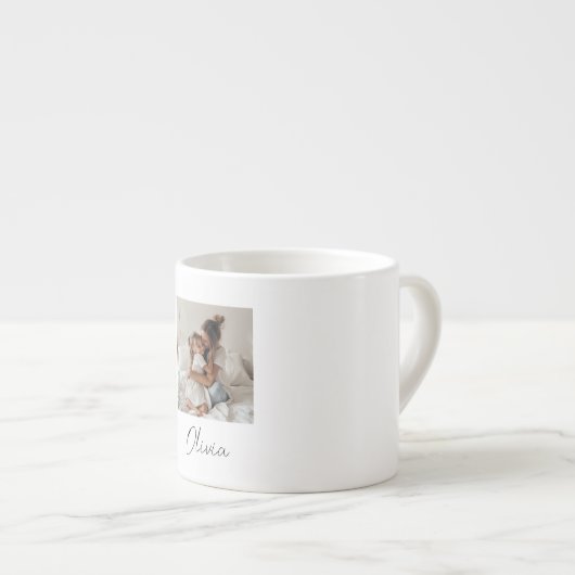 Benutzerdefinierte Foto- und Name-Tasse | Personal Espressotasse (Vorderseite Rechts)