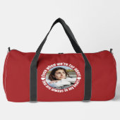 Benutzerdefinierte Foto und Name weit weg von der  Duffle Bag (Vorderseite)